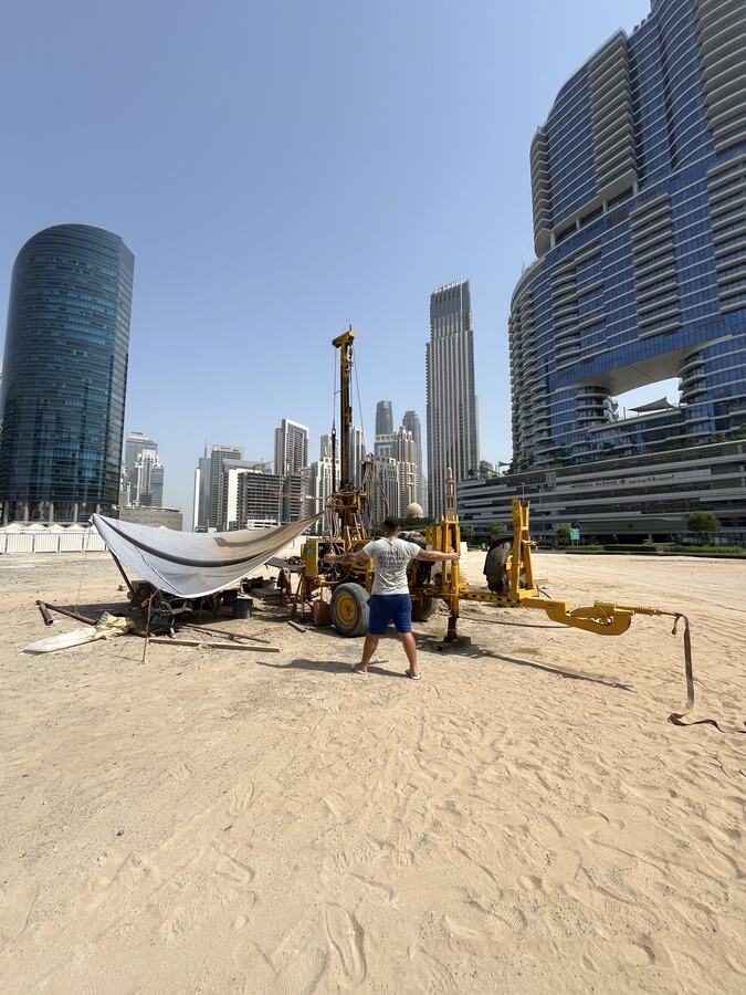 Foraj pentru probă geotehnică — Business Bay, Dubai
